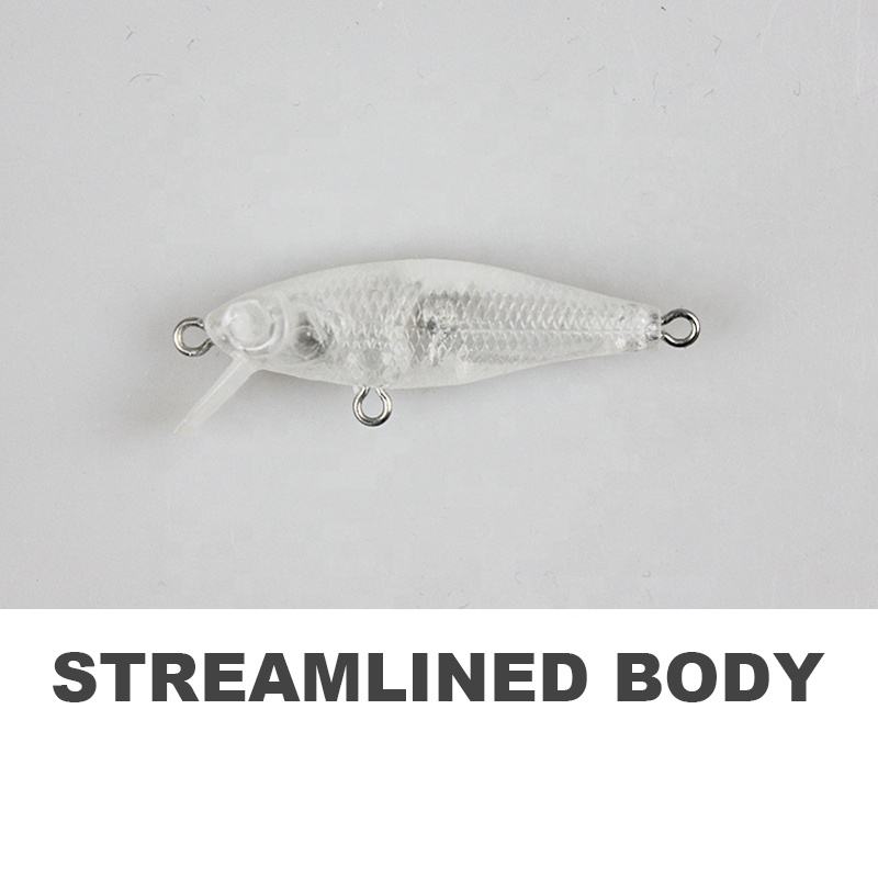 Small Minnow Hard Plastic Unpainted Fishing Lure 4.5cm 2g Artificial Floating Minnow Fishing Lure