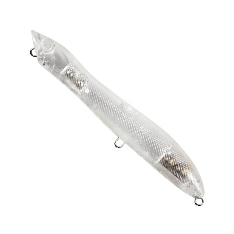 Long Throw Water Surface Fishing Tackle Baits Artificial Hard Plastic Unpainted Fishing Lure Popper Lures Blank Lure Body