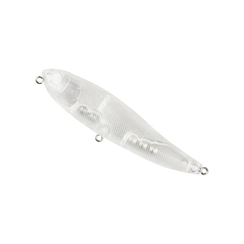 Custom Artificial Plastic Hard Bait 6.5g 12g Wholesale Unpainted Blank Pencil Fishing Lure Body