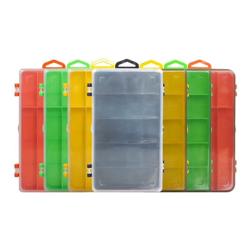 Double Side Fishing Tackle Boxes 18x10x4.5cm Small Parts Classification Storage Plastic Lure Bait Storage Box