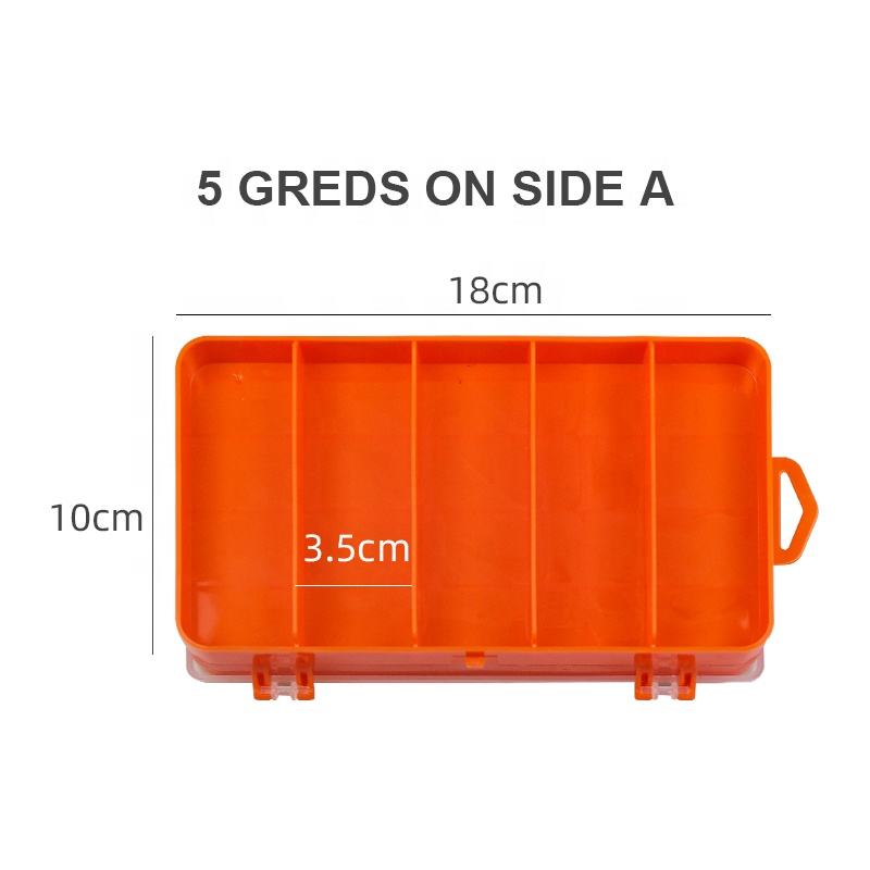 Double Side Fishing Tackle Boxes 18x10x4.5cm Small Parts Classification Storage Plastic Lure Bait Storage Box