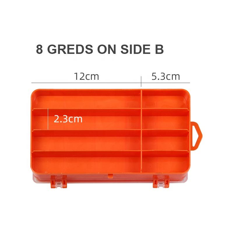 Double Side Fishing Tackle Boxes 18x10x4.5cm Small Parts Classification Storage Plastic Lure Bait Storage Box