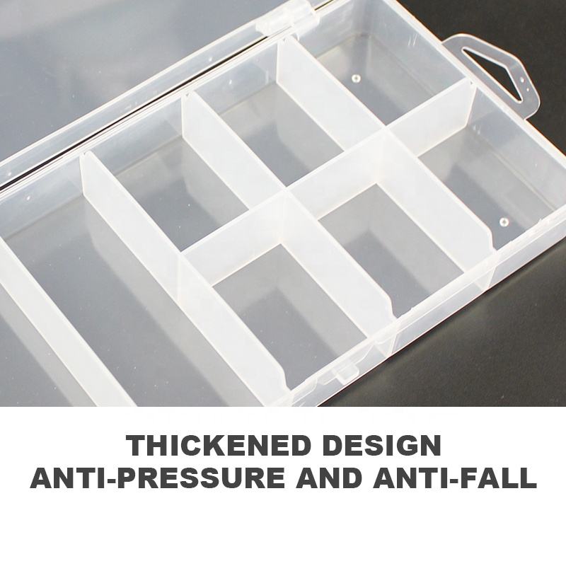 Accessories Bait Box 17.5*9.5*3cm 8 Lattice Transparent Plastic Storage Boxes Bait Box Fishing Gear Supplies
