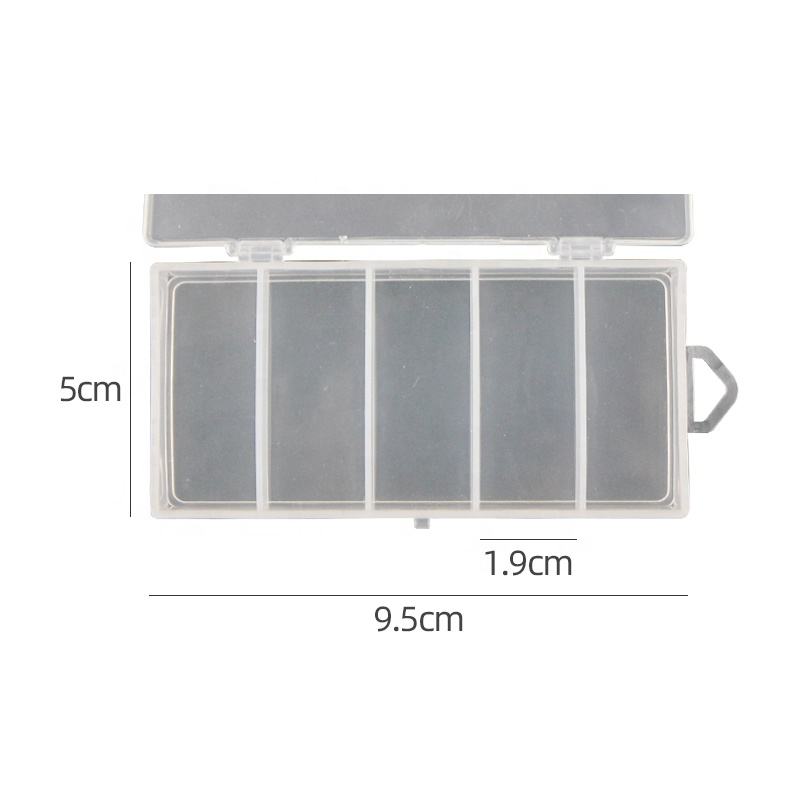 Transparent Plastic Storage Box 9.5*5*1.5cm Bionic Bait Fish Multi Compartment Storage Box Fishing Gear Supplies