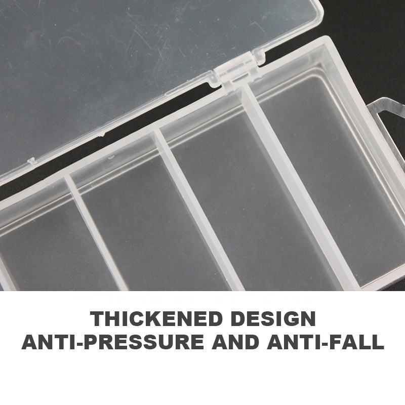 Transparent Plastic Storage Box 9.5*5*1.5cm Bionic Bait Fish Multi Compartment Storage Box Fishing Gear Supplies