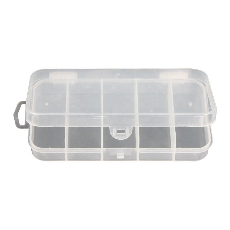 Wholesale Multifunction 5 Grid Transparent Plastic Fishing Tackle Box For 12.5*6*2.3cm Fishing Lure Fishing Tackle Bait