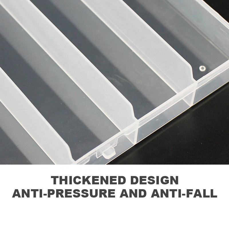 Outdoor Fishing Storage Box 12*7.5*2.7cm Bait Fish Hook Storage Plastic Box Transparent Colorless Bait Box