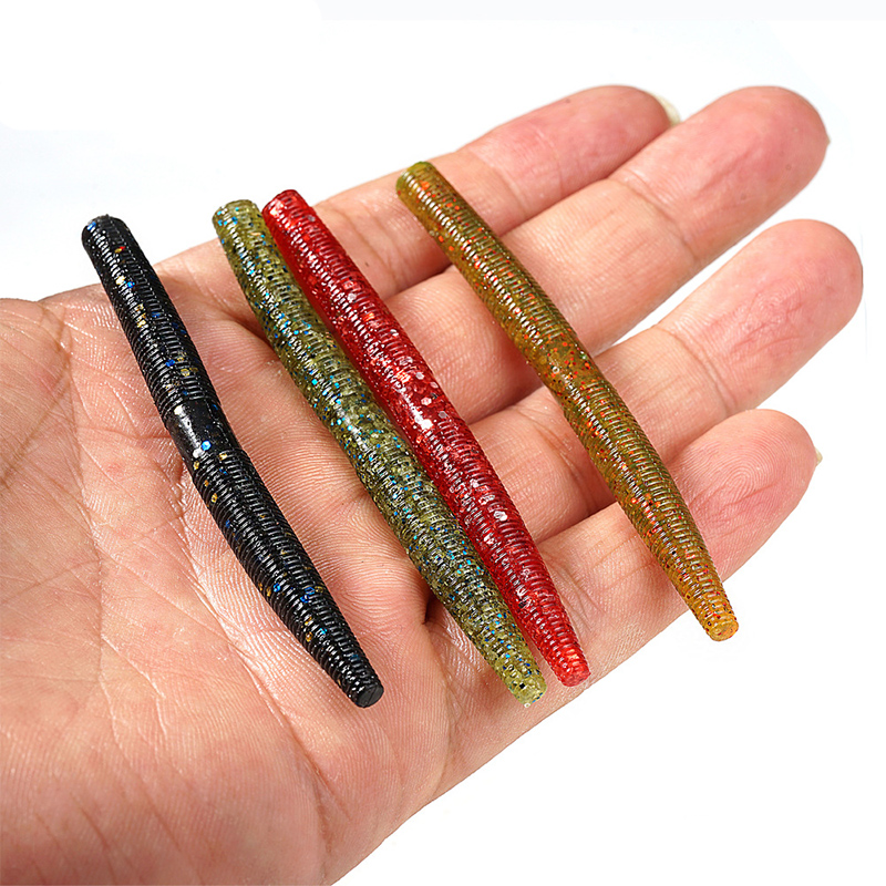 Wacky Worm Soft Baits 70mm 3.3g Straight tail Artificial Bait Senko Worm Carp pesca Soft Stick Baits