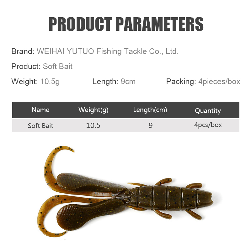 Artifical Soft Plastic Baits 9cm/10.5g Luminescence PVC Material Crayfish Fishing Lures For Bass Pike Fishing Baits