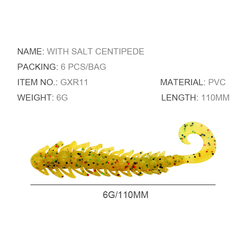 New Centipede Soft Bait Bait Rock 6g 110mm Carp Fishing Lure Trout Zander Pike Swimbait Jig Lure