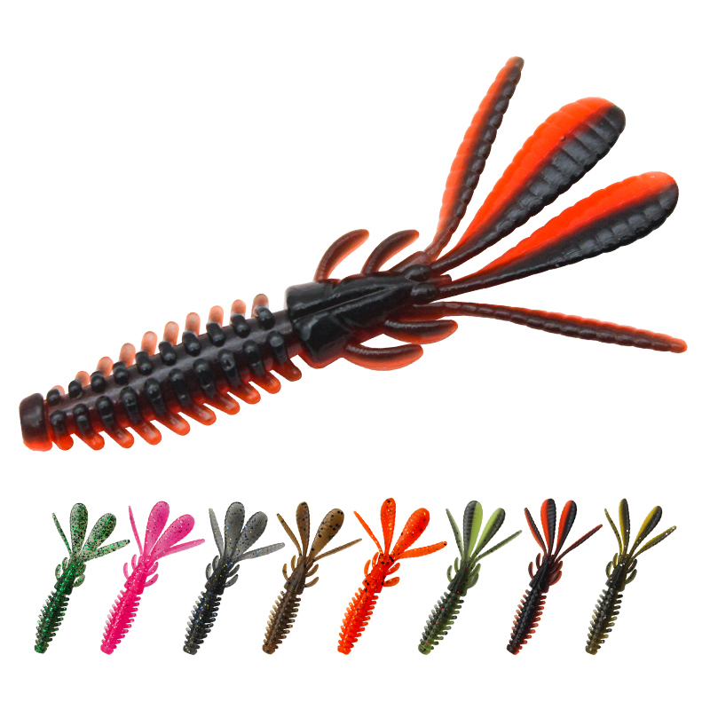 Shrimp Soft Silicone Bait Fishing Lures 2g 64mm Artifical Crankbait Lobster Soft Plastic Lure Fishing Lures