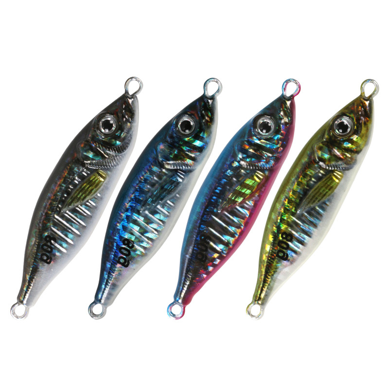 Custom 3D Printing Slow Fishing Luminous S-type Lead Lure Fishing Bait 60g 80g Saltwater Jig Metal Fishing Lures Bait