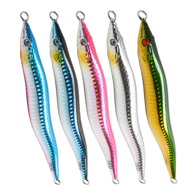 S Shape Casting Jigging 130g 160g 180g Speed Falling Sinking Vertical Jigs Luminous Metal Pesca Fishing Lake Trout Snake Lures