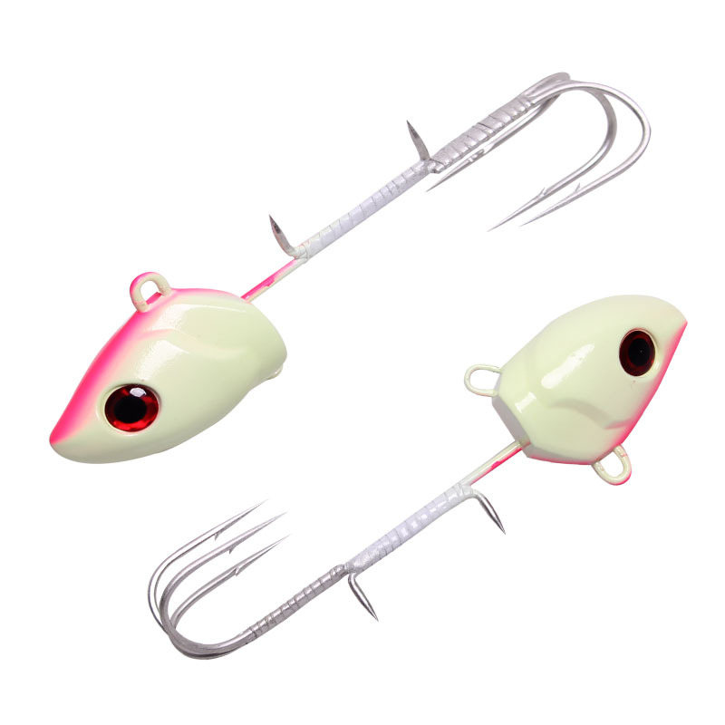 Artificial Luminous Fish Shape Metal Stainless Steel Big Fishing Lead Head Hooks Painted Jig Head With Sickle Hook