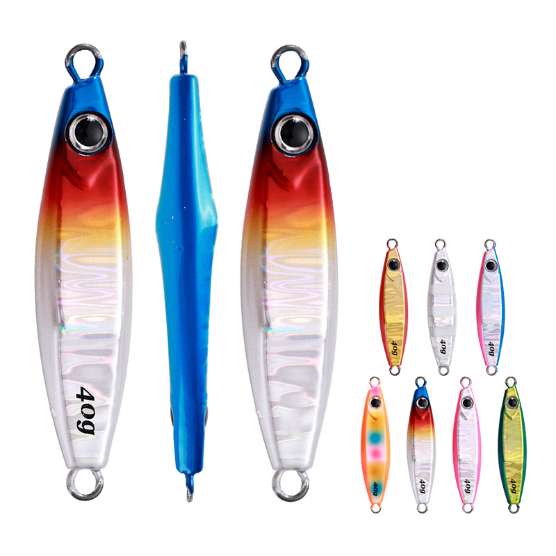 Metal jig 40g 60g 80g 100g Sinking Lead Fishing Lure Swim Bait Sea Bass Jigging Lures