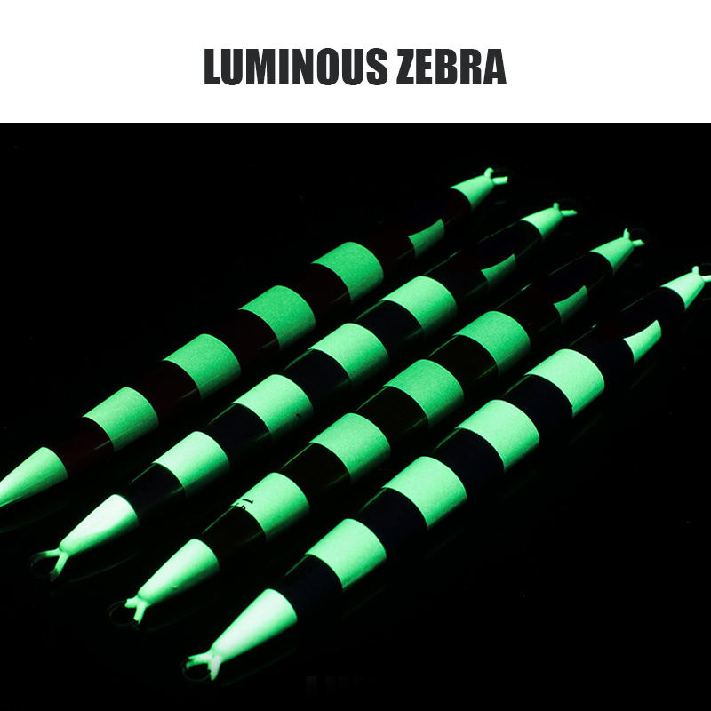 Metal Jigging Lead Lure 150g 200g 250g 300g Artificial Saltwater Sinking Luminous Hard Bait Lead Fish Lure