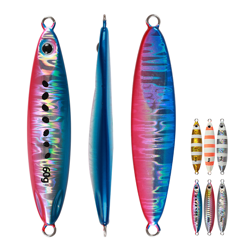 Saltwater Fishing lure Metal Jig 20g 30g 40g 60g Artificial Glow Slow Jigging Lure Metal Slow Jigs