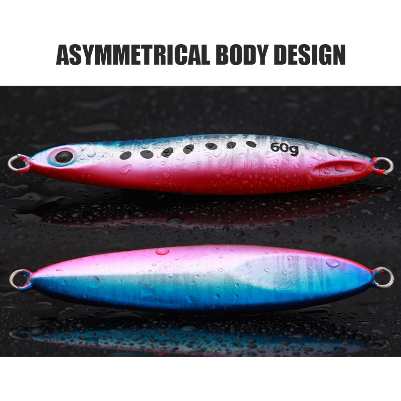 Saltwater Fishing lure Metal Jig 20g 30g 40g 60g Artificial Glow Slow Jigging Lure Metal Slow Jigs