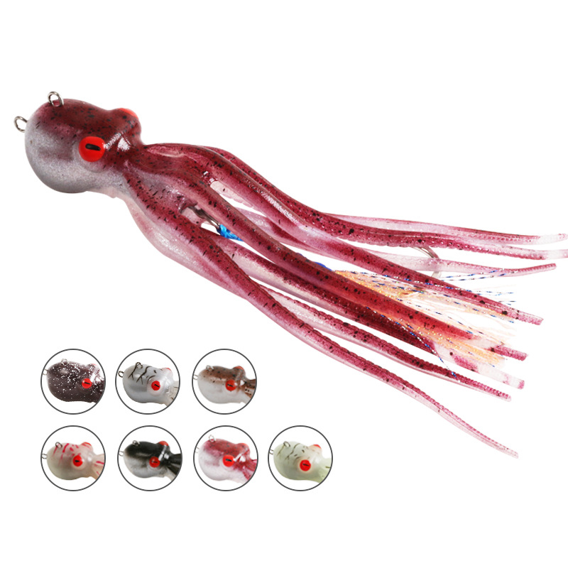 Octopus Metal Head Slow Jigging 110g 150g 200g Tpe UV luminous Soft Lure Fishing Lures Jig Squid Lure Assist Hook