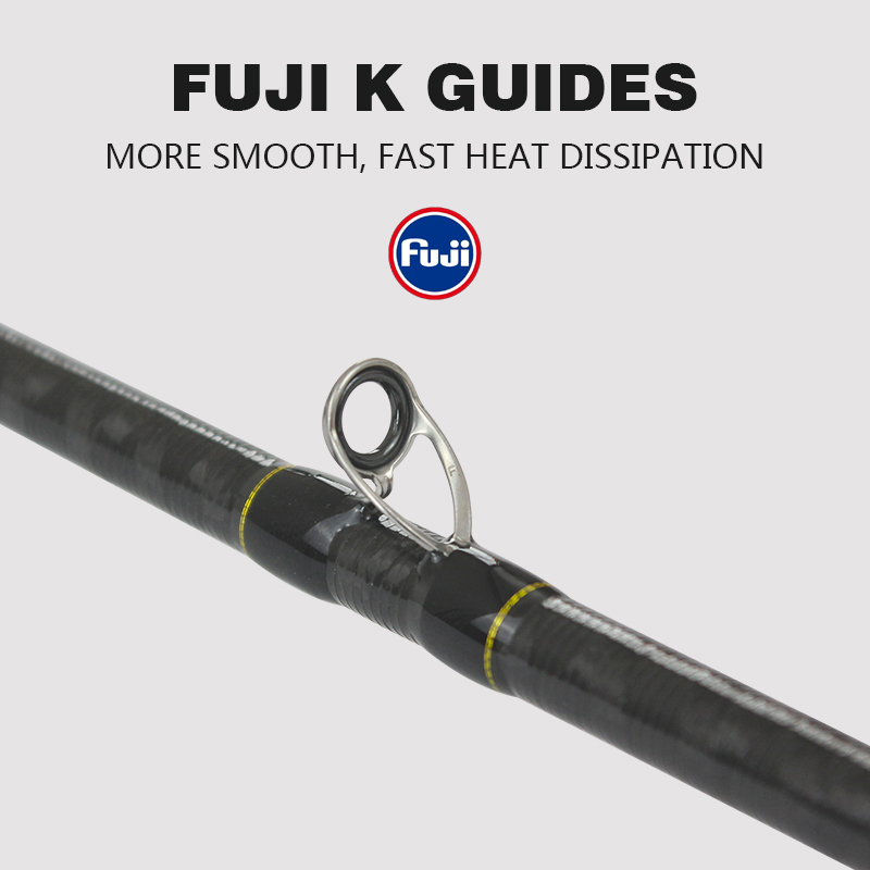 Custom Rod Carbon Spinning Casting Fishing Rod with 1.80m 2.13m 2.28m 2.4m Baitcasting Rod for Bass Pike Fishing FUJI guide