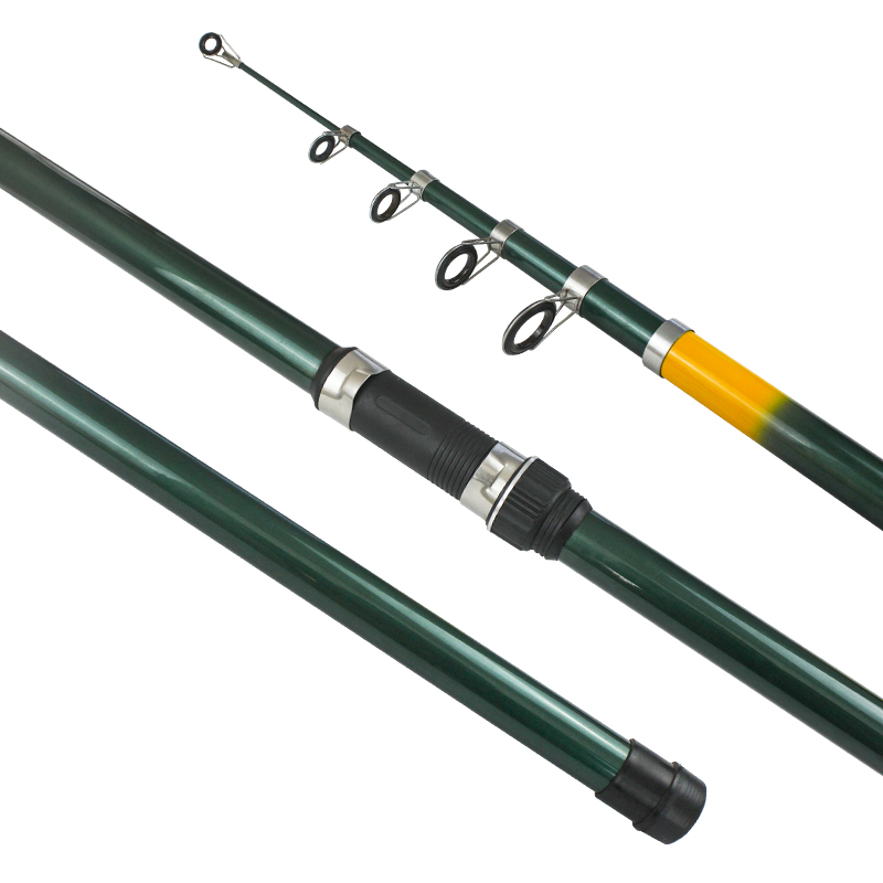 Custom 2.4/2.7/3.0/3.5/3.9/4.2m FRP Fibre Telescopic Fishing Rod Tele Spin Surf Fishing Rod