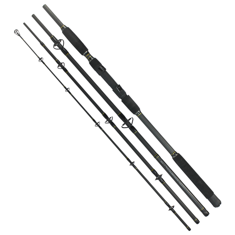 Custom Portable 4 Section Travel Spinning Fishing Rods 3.20m Carbon Fiber Distance Throwing Saltwater Boat Fishing Rods