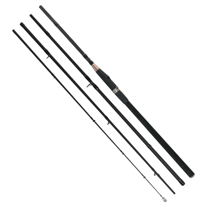 Custom Portable Lure Fishing Rods 2.4m 2.7m 4 Section Carbon Fiber Distance Throwing Travel Spinning Sea Bass Fishing Rod