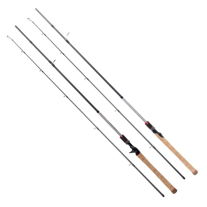 Custom Medium Heavy Carbon Fiber Spinning Rods Casting Fishing Rod 1.8/2.1/2.4/2.7m 2 Sections Freshwater Rod For Catfish