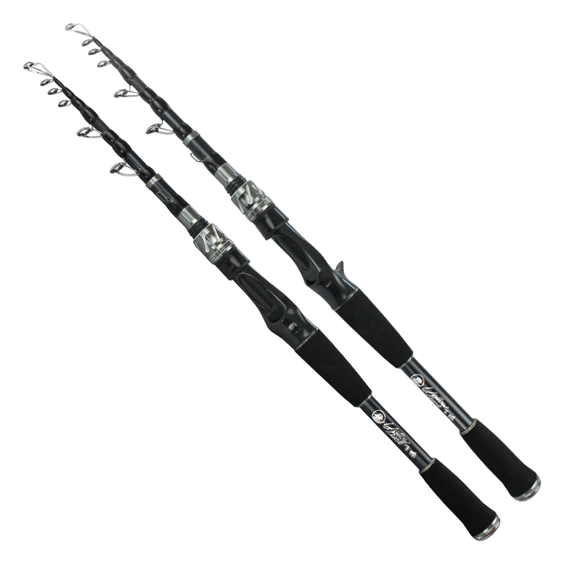 Custom Carbon Rod Telescopic 2.1M 2.4M 2.7M 3.0M 3.6M Fishing Rod Power Casting Spinning Rod Travel Fishing
